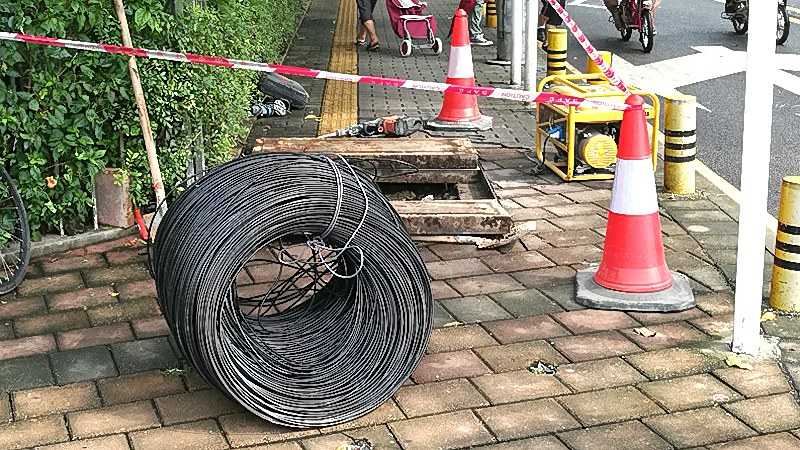 深圳宝安中心区车间光纤布线熔接，施工前的链路勘查